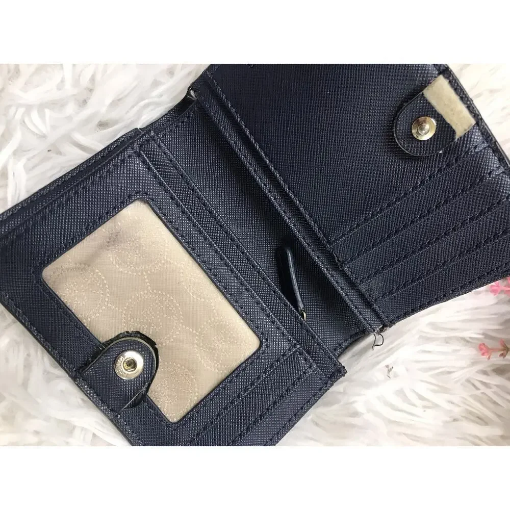 MICHAEL KORS Jet Set Travel Logo Credit Cards slot Folds Small size Wallet 5